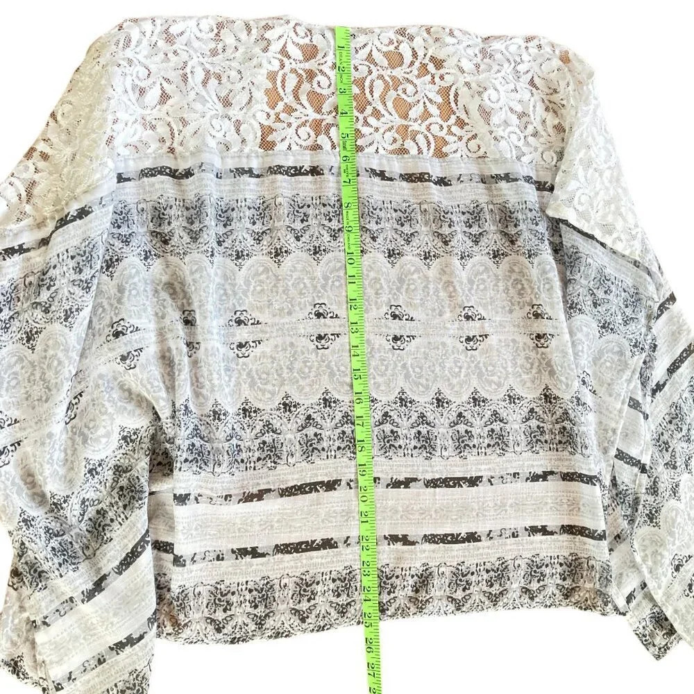Nanette Lepore Beach Swim Cover-up, One Size, Lace Knit Kimono Ruana - Picture 5 of 8